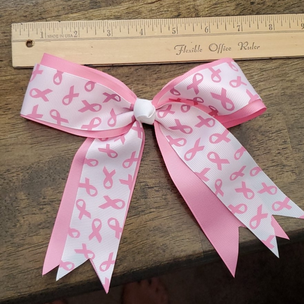 Breast Cancer Awareness hair bow